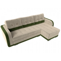 Угловой диван Марсель (микровельвет бежевый зелёный) - Изображение 5
